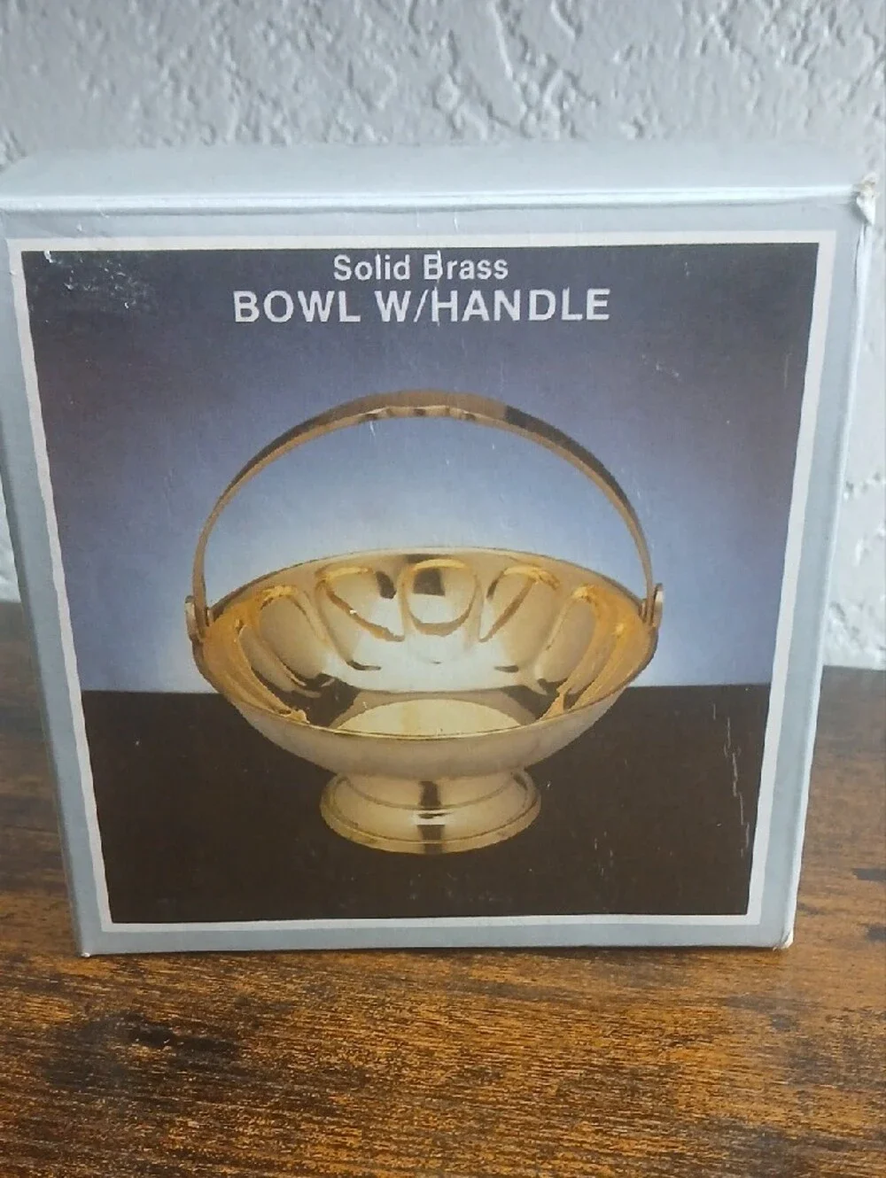 NIB Solid Brass Bowl with Handle